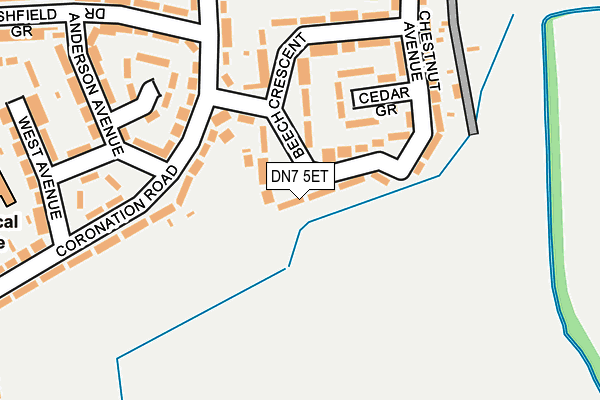 DN7 5ET map - OS OpenMap – Local (Ordnance Survey)