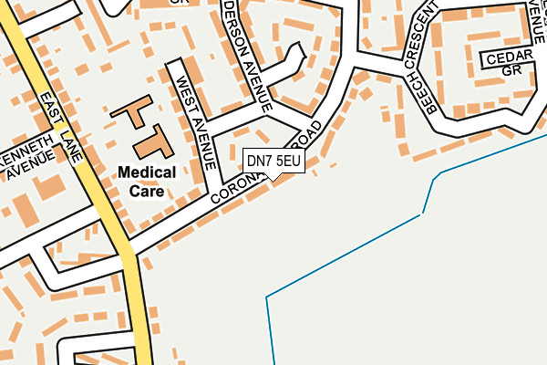 DN7 5EU map - OS OpenMap – Local (Ordnance Survey)