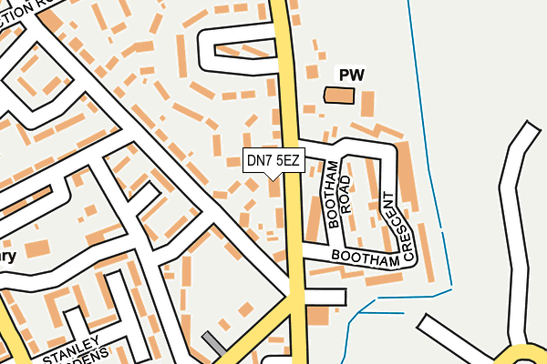 DN7 5EZ map - OS OpenMap – Local (Ordnance Survey)