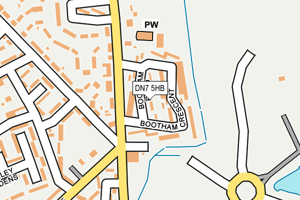 DN7 5HB map - OS OpenMap – Local (Ordnance Survey)