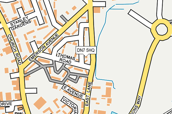 DN7 5HQ map - OS OpenMap – Local (Ordnance Survey)