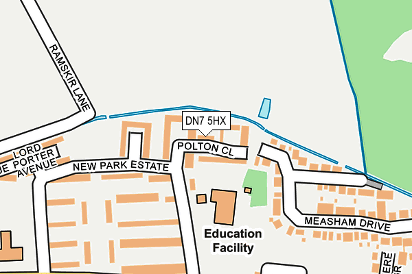 DN7 5HX map - OS OpenMap – Local (Ordnance Survey)