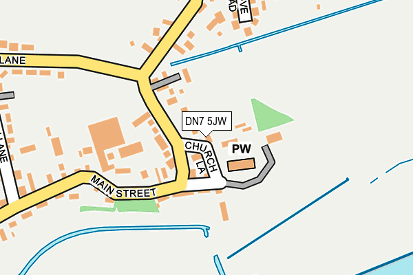 DN7 5JW map - OS OpenMap – Local (Ordnance Survey)