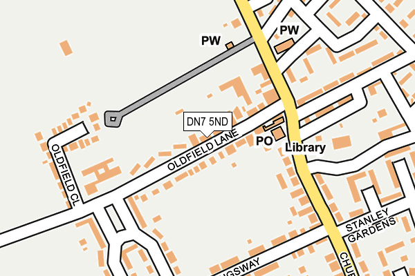 DN7 5ND map - OS OpenMap – Local (Ordnance Survey)