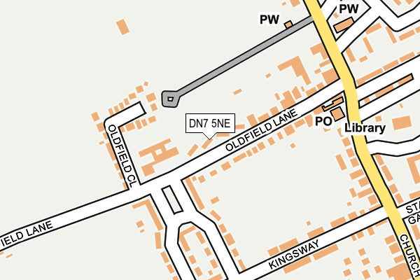 DN7 5NE map - OS OpenMap – Local (Ordnance Survey)