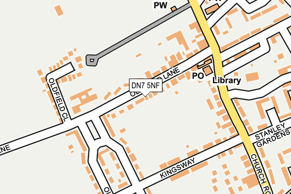 DN7 5NF map - OS OpenMap – Local (Ordnance Survey)