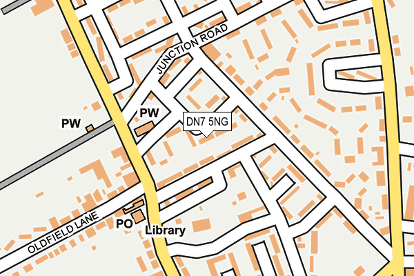 DN7 5NG map - OS OpenMap – Local (Ordnance Survey)