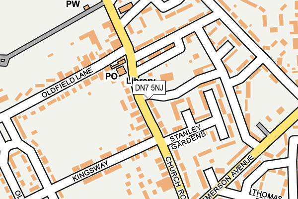 DN7 5NJ map - OS OpenMap – Local (Ordnance Survey)