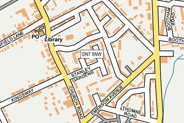 DN7 5NW map - OS OpenMap – Local (Ordnance Survey)