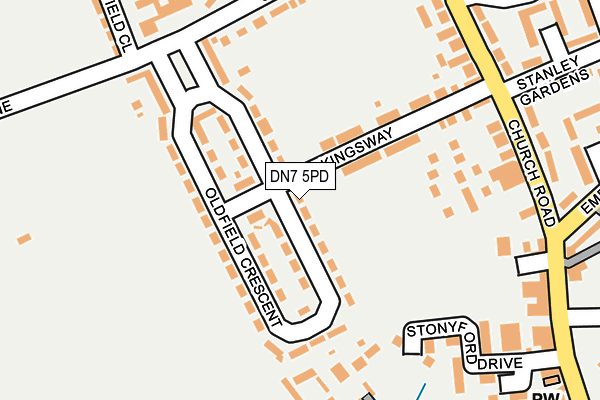 DN7 5PD map - OS OpenMap – Local (Ordnance Survey)