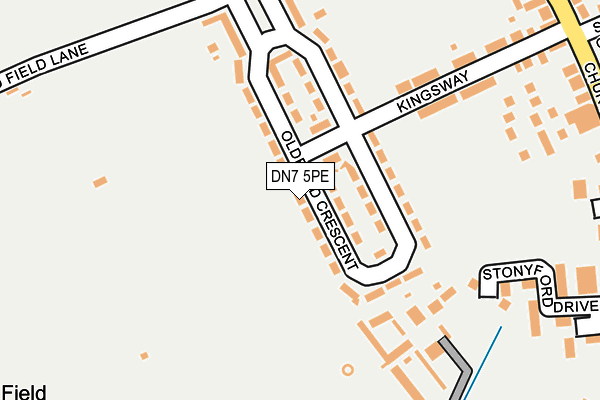 DN7 5PE map - OS OpenMap – Local (Ordnance Survey)
