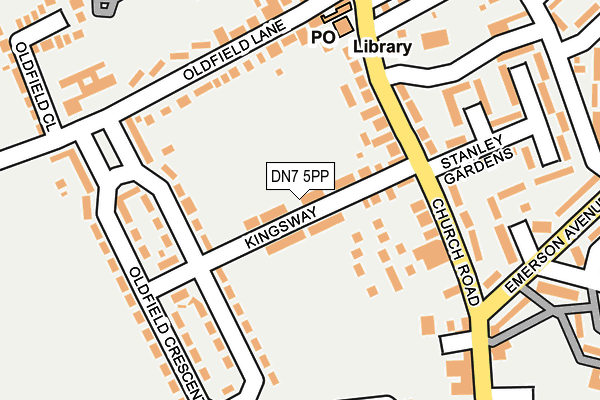 DN7 5PP map - OS OpenMap – Local (Ordnance Survey)