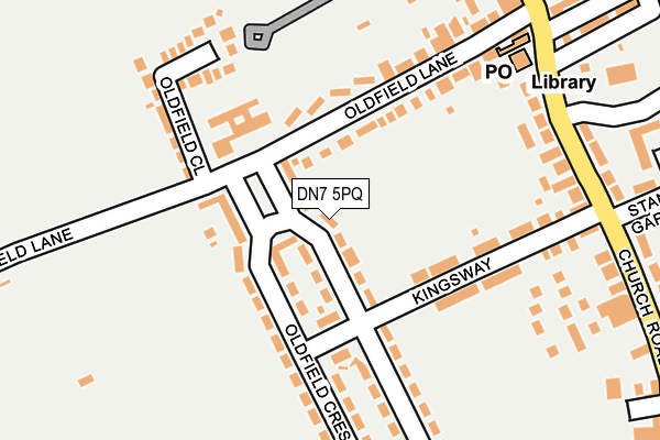 DN7 5PQ map - OS OpenMap – Local (Ordnance Survey)