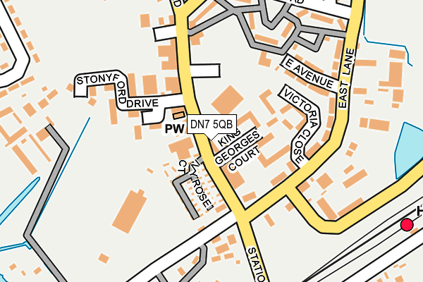 DN7 5QB map - OS OpenMap – Local (Ordnance Survey)