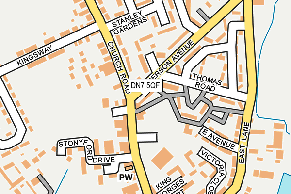 DN7 5QF map - OS OpenMap – Local (Ordnance Survey)