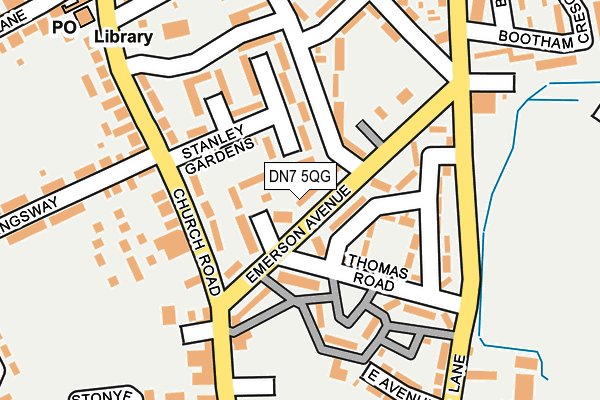 DN7 5QG map - OS OpenMap – Local (Ordnance Survey)