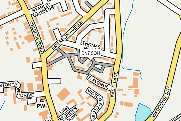 DN7 5QH map - OS OpenMap – Local (Ordnance Survey)