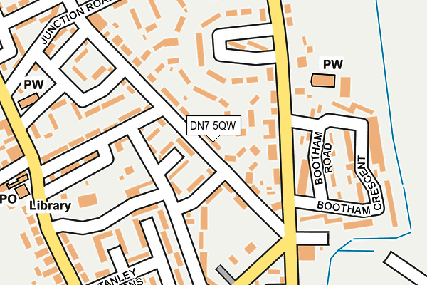 DN7 5QW map - OS OpenMap – Local (Ordnance Survey)
