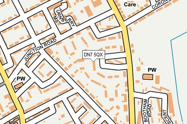 DN7 5QX map - OS OpenMap – Local (Ordnance Survey)