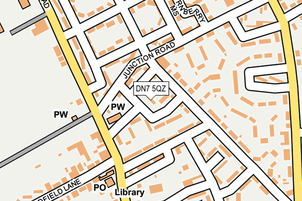 DN7 5QZ map - OS OpenMap – Local (Ordnance Survey)