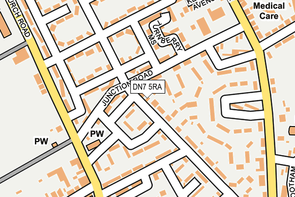 DN7 5RA map - OS OpenMap – Local (Ordnance Survey)
