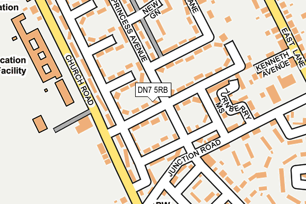 DN7 5RB map - OS OpenMap – Local (Ordnance Survey)