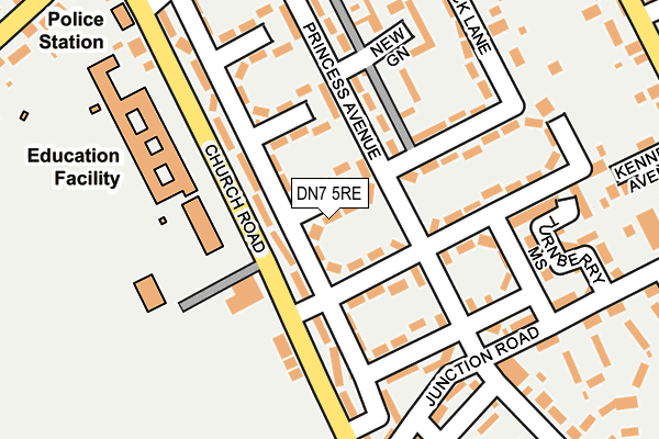 DN7 5RE map - OS OpenMap – Local (Ordnance Survey)