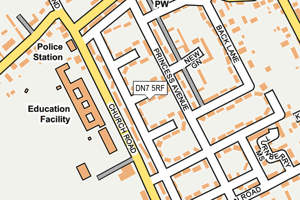 DN7 5RF map - OS OpenMap – Local (Ordnance Survey)