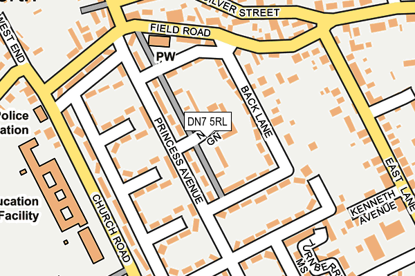 DN7 5RL map - OS OpenMap – Local (Ordnance Survey)