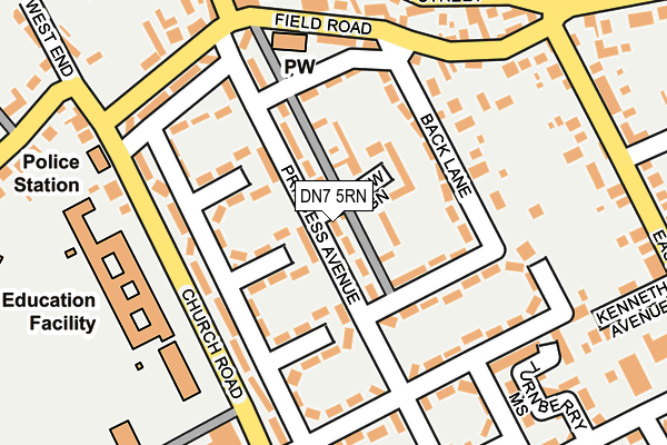 DN7 5RN map - OS OpenMap – Local (Ordnance Survey)