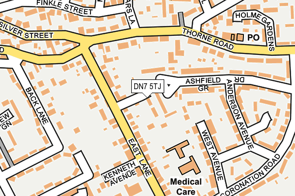 DN7 5TJ map - OS OpenMap – Local (Ordnance Survey)