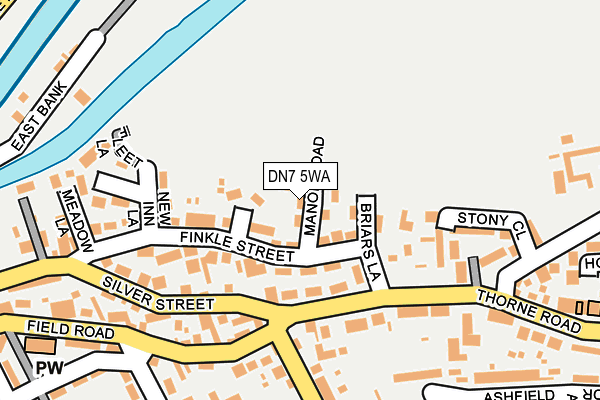 DN7 5WA map - OS OpenMap – Local (Ordnance Survey)