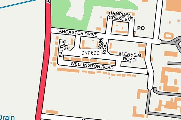 DN7 6DD map - OS OpenMap – Local (Ordnance Survey)