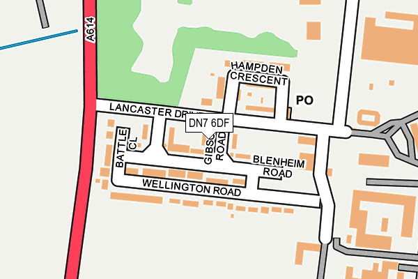 DN7 6DF map - OS OpenMap – Local (Ordnance Survey)