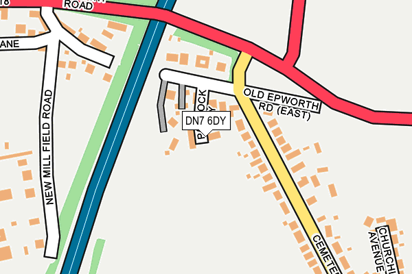 DN7 6DY map - OS OpenMap – Local (Ordnance Survey)