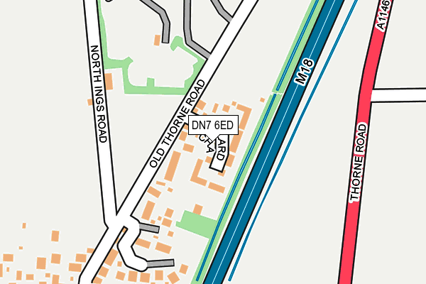 DN7 6ED map - OS OpenMap – Local (Ordnance Survey)