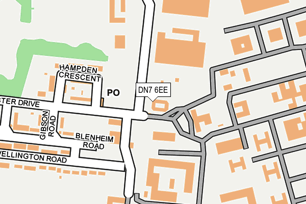 DN7 6EE map - OS OpenMap – Local (Ordnance Survey)
