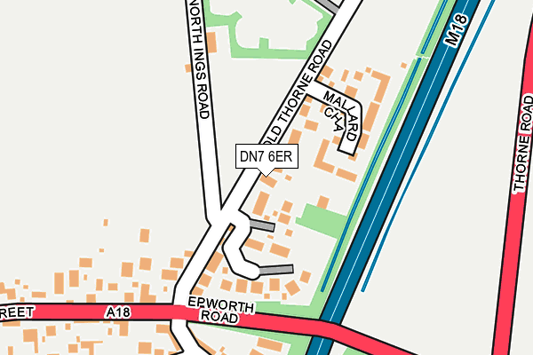 DN7 6ER map - OS OpenMap – Local (Ordnance Survey)
