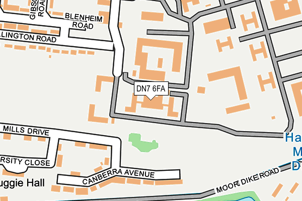 DN7 6FA map - OS OpenMap – Local (Ordnance Survey)