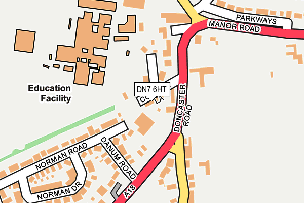 DN7 6HT map - OS OpenMap – Local (Ordnance Survey)
