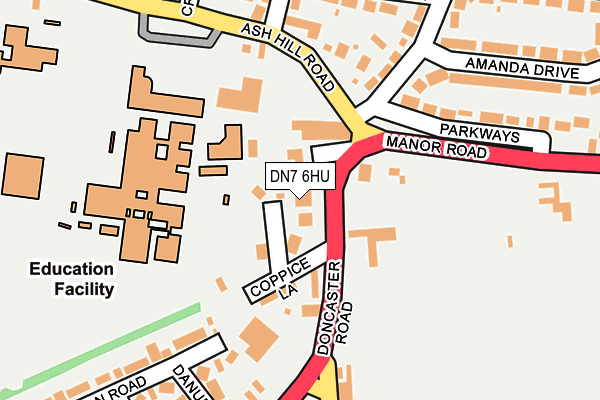 DN7 6HU map - OS OpenMap – Local (Ordnance Survey)