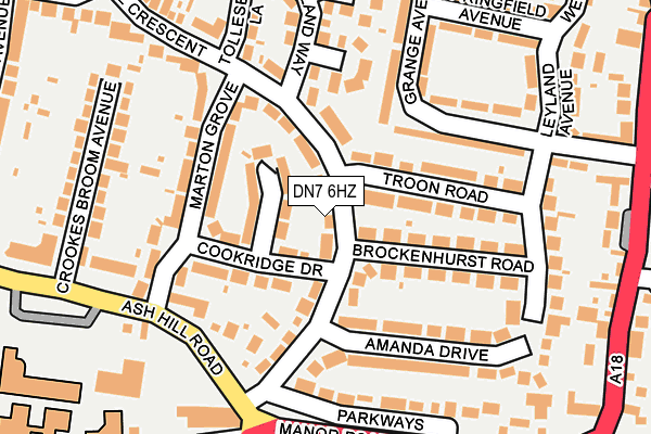 DN7 6HZ map - OS OpenMap – Local (Ordnance Survey)