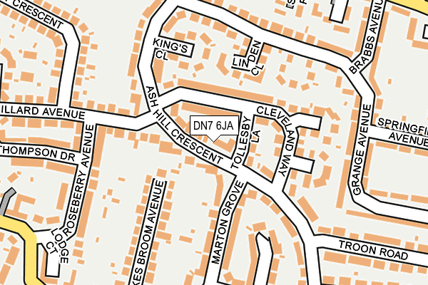 DN7 6JA map - OS OpenMap – Local (Ordnance Survey)