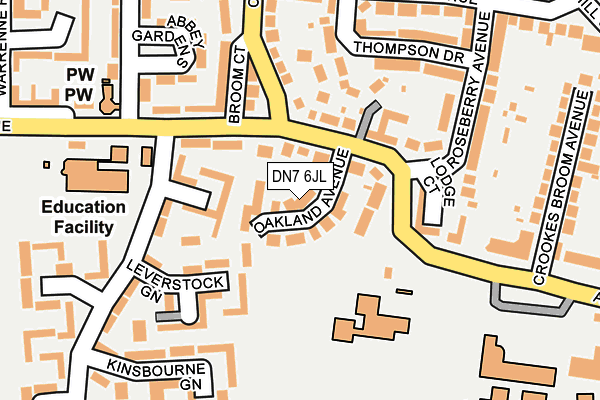 DN7 6JL map - OS OpenMap – Local (Ordnance Survey)