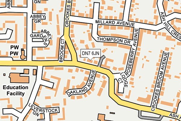 DN7 6JN map - OS OpenMap – Local (Ordnance Survey)