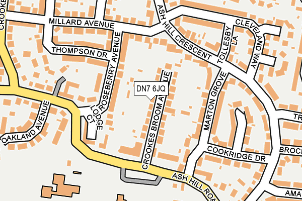 DN7 6JQ map - OS OpenMap – Local (Ordnance Survey)