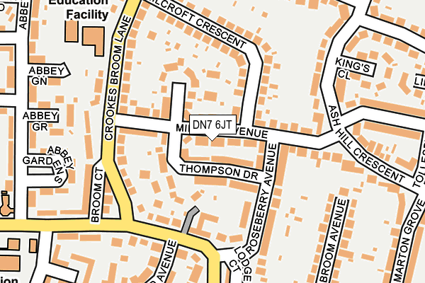 DN7 6JT map - OS OpenMap – Local (Ordnance Survey)