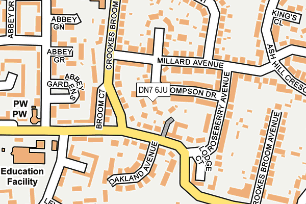 DN7 6JU map - OS OpenMap – Local (Ordnance Survey)