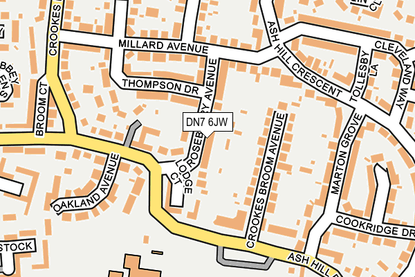 DN7 6JW map - OS OpenMap – Local (Ordnance Survey)
