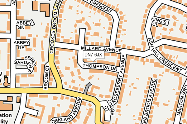 DN7 6JX map - OS OpenMap – Local (Ordnance Survey)